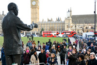 Reaction to the death of Nelson Mandela, London UK
