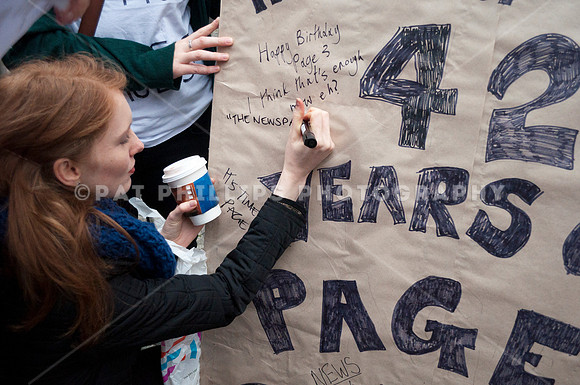 Anti Page 3 Tea Party protest, London, UK