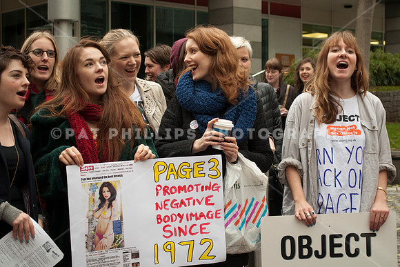 Anti Page 3 Tea Party protest, London, UK
