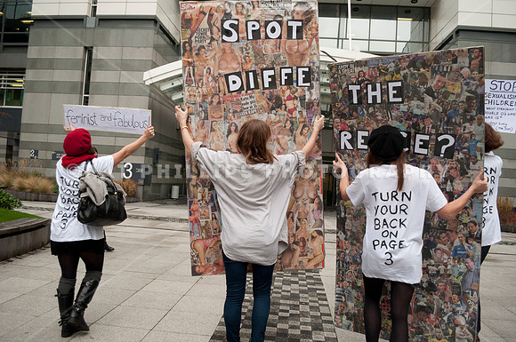 Anti Page 3 Tea Party protest, London, UK