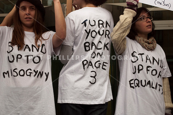 Anti Page 3 Tea Party protest, London, UK