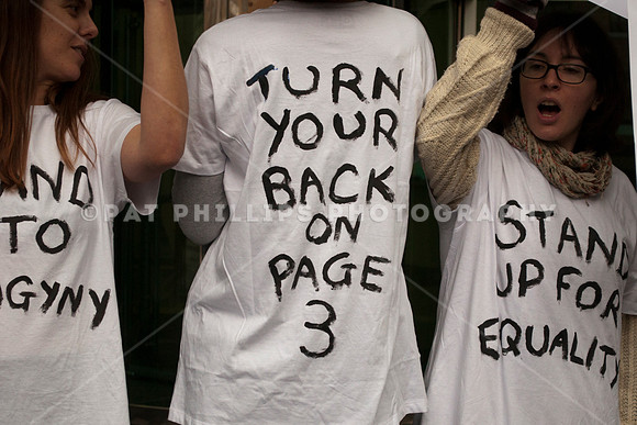 Anti Page 3 Tea Party protest, London, UK