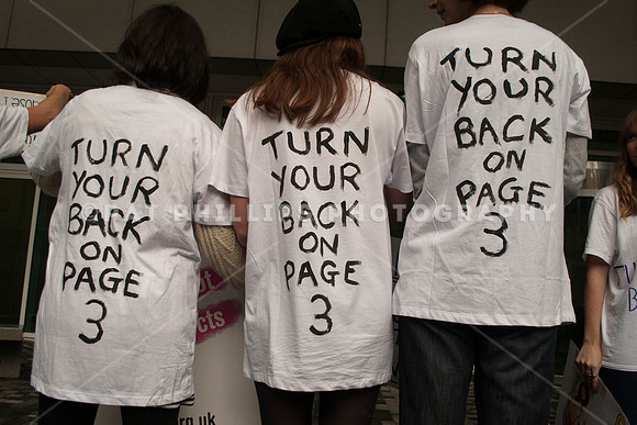 Anti Page 3 Tea Party protest, London, UK