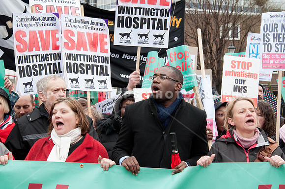 Whittington Hospital Protest March, London, UK