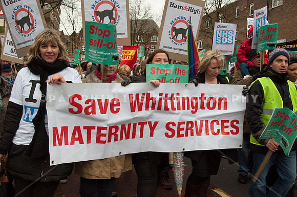 Whittington Hospital Protest March, London, UK