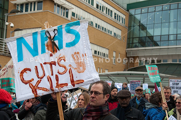 Whittington Hospital Protest March, London, UK