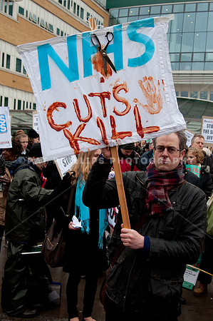 Whittington Hospital Protest March, London, UK