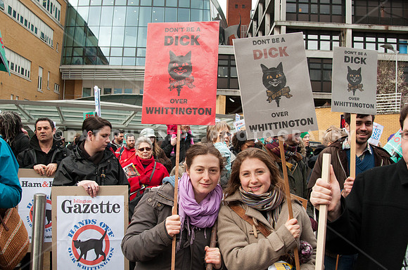 Whittington Hospital Protest March, London, UK