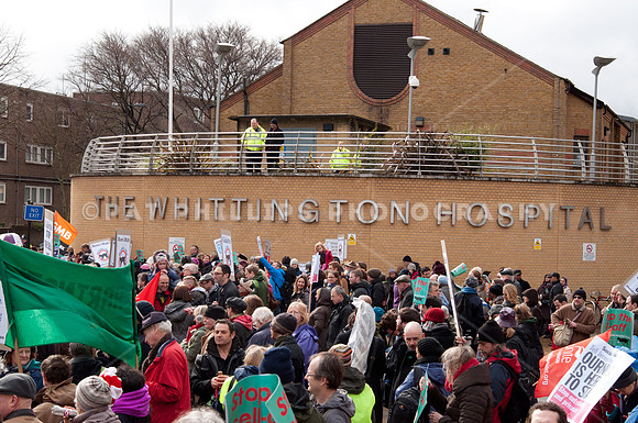 Whittington Hospital Protest March, London, UK