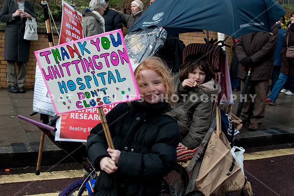 Whittington Hospital Protest March, London, UK