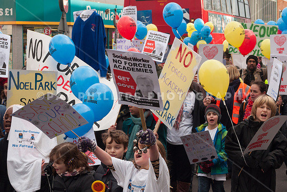 Haringey schools anti academy march