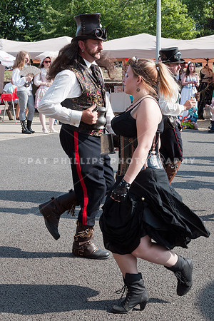 Steampunk Morris perform at the Markfield Steam Engine Museum