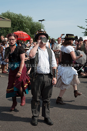Steampunk Morris perform at the Markfield Steam Engine Museum