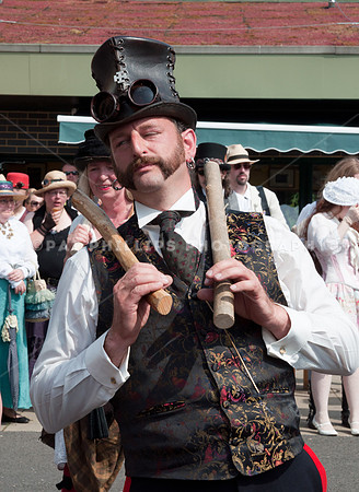 Steampunk Morris perform at the Markfield Steam Engine Museum