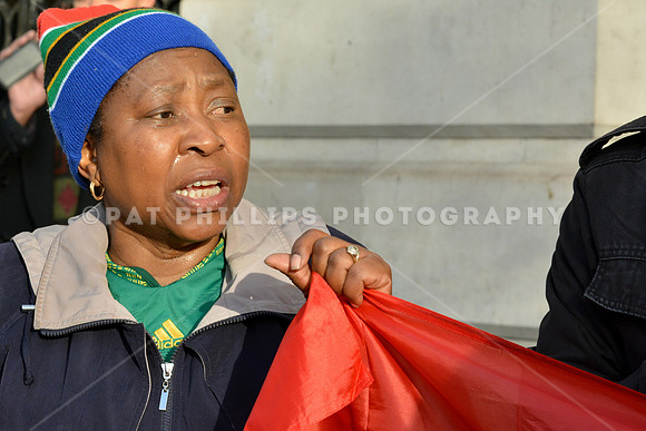 Reaction to the death of Nelson Mandela, London UK