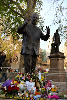 Reaction to the death of Nelson Mandela, London UK