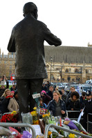 Reaction to the death of Nelson Mandela, London UK